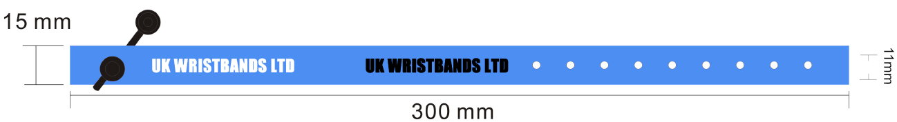 Fabric Wristbands with Holes and Clips (Non-Edge-to-Edge)