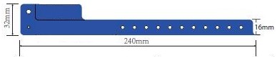 1 Tab 1-Colour L-Shape Vinyl Wristbands