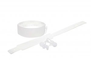 100 Plain Thermal Wristbands (White)