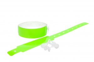 100 Plain Thermal Wristbands (Neon Green)