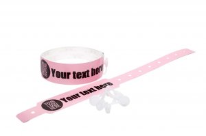 1000 Printed Thermal Wristbands (Baby Pink)