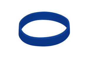 10 Blue Silicon Wristbands (PLAIN)