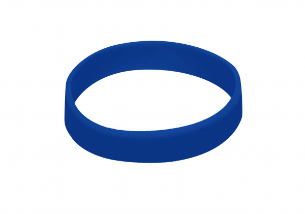 10 Blue Silicon Wristbands (PLAIN)