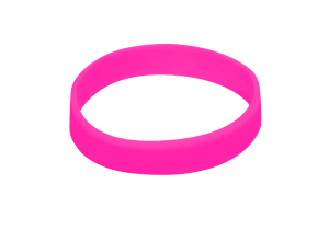 10 Hot Pink Silicon Wristbands (PLAIN)