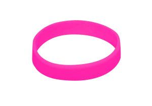 10 Hot Pink Silicon Wristbands (PLAIN)