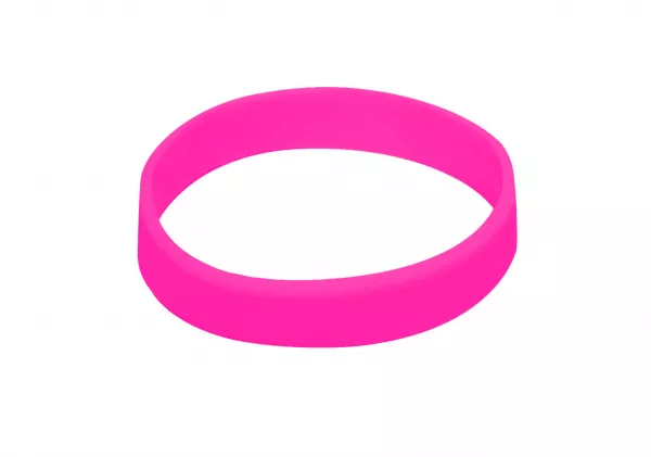 100 Hot Pink Silicon Wristbands (PLAIN)