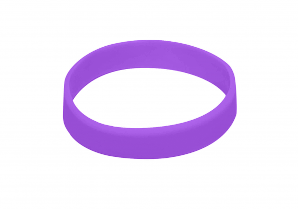 10 Purple Silicon Wristbands (PLAIN)