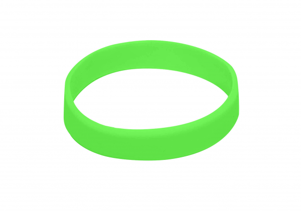 10 Green Silicon Wristbands (PLAIN)