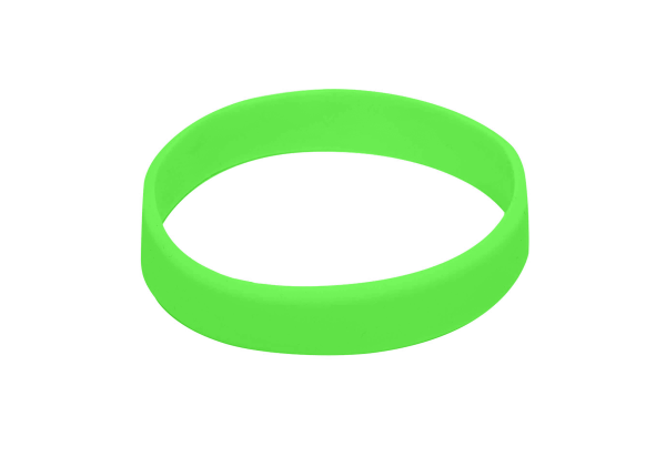 10 Green Silicon Wristbands (PLAIN)