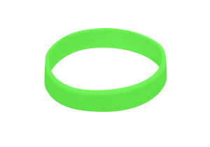 100 Green Silicon Wristbands (PLAIN)