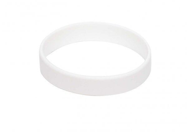 10 White Silicon Wristbands (PLAIN)