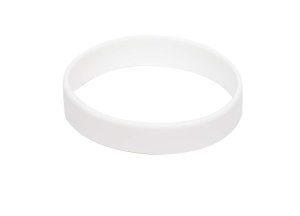 10 White Silicon Wristbands (PLAIN)