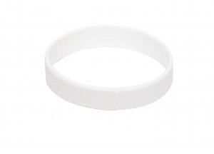 100 White Silicon Wristbands (PLAIN)