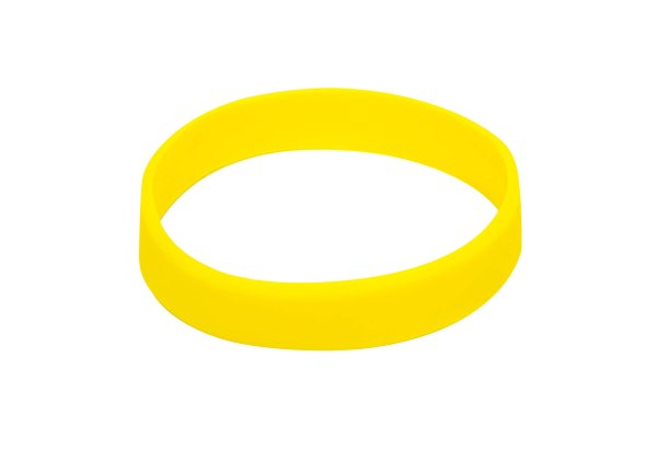 10 Yellow Silicon Wristbands (PLAIN)