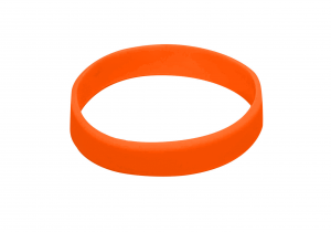 50 Orange Silicon Wristbands (PLAIN)