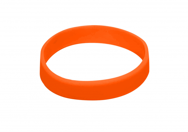 50 Orange Silicon Wristbands (PLAIN)