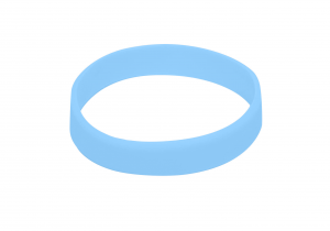 10 Light Blue Silicon Wristbands (PLAIN)