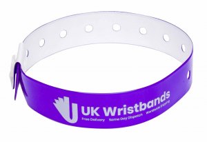 10000 Custom printed Purple L Shaped Wristbands