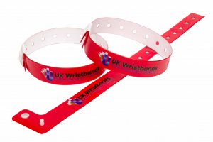 10000 Custom printed Red L Shaped Wristbands