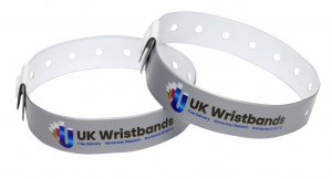 10000 Custom printed Silver L Shaped Wristbands