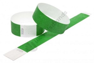 Clearance 1000 Dark Green Tyvek Wristbands