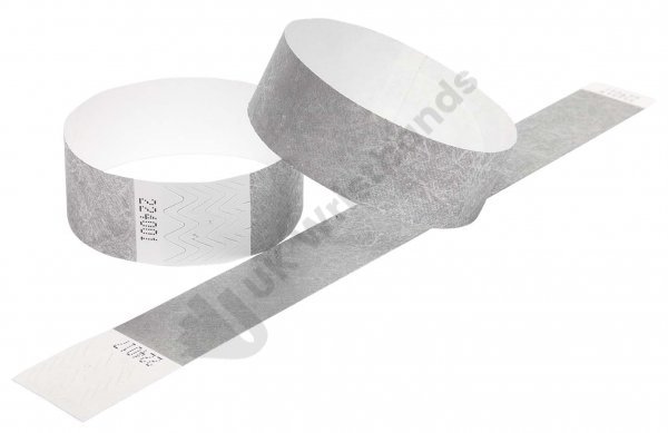Clearance 1000 Silver Tyvek Wristbands