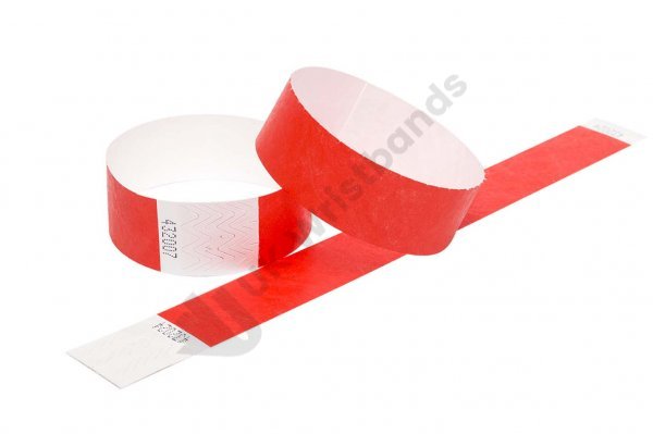 Clearance 100 Red Tyvek Wristbands