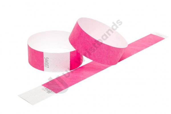 Clearance 100 Neon Pink Tyvek Wristbands