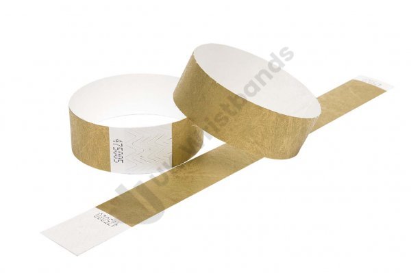 Clearance 100 Gold Tyvek Wristbands