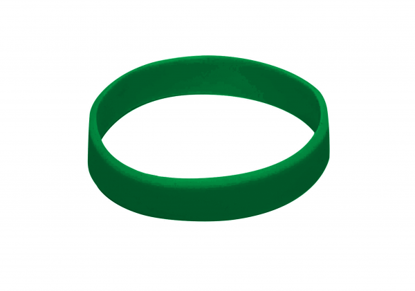 100 Embossed Dark Green Silicon Wristbands