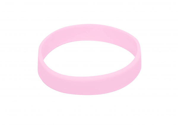 10 Baby Pink Silicon Wristbands (PLAIN)