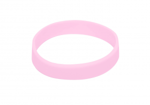 100 Baby Pink Silicon Wristbands (PLAIN)