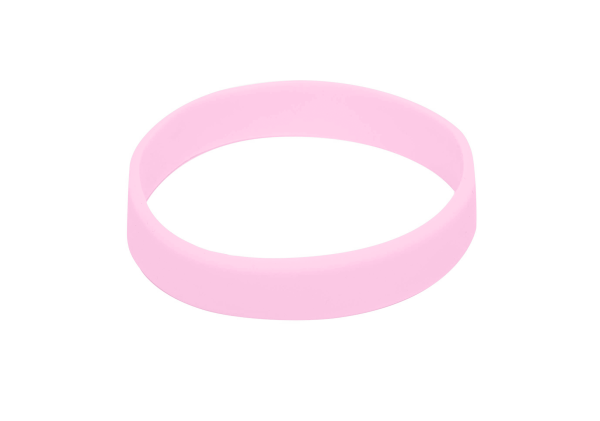 10 Baby Pink Silicon Wristbands (PLAIN)